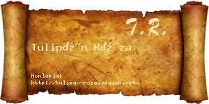 Tulipán Róza névjegykártya